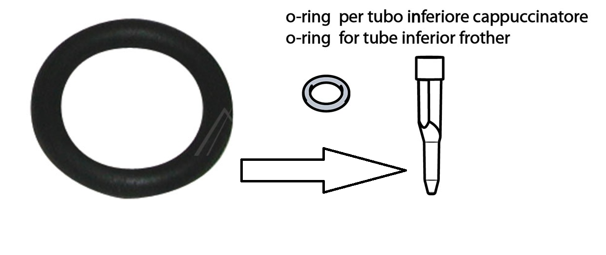 DELONGHI GUARNIZIONE (D=7,66 T=1,78) PER TUBO INFERIORE CAPPUCCINATORE INTENSA